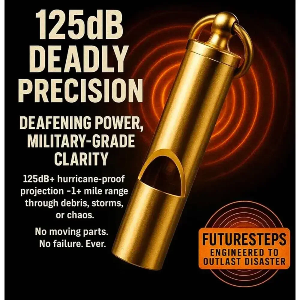 Dual Tone Brass Whistle For Camping and perfect for your Key Chain